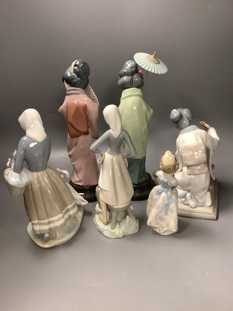 Six Lladro figures